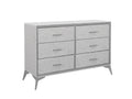 Delani 6-Drawer Lowboy - Grey