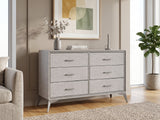 Delani 6-Drawer Lowboy - Grey