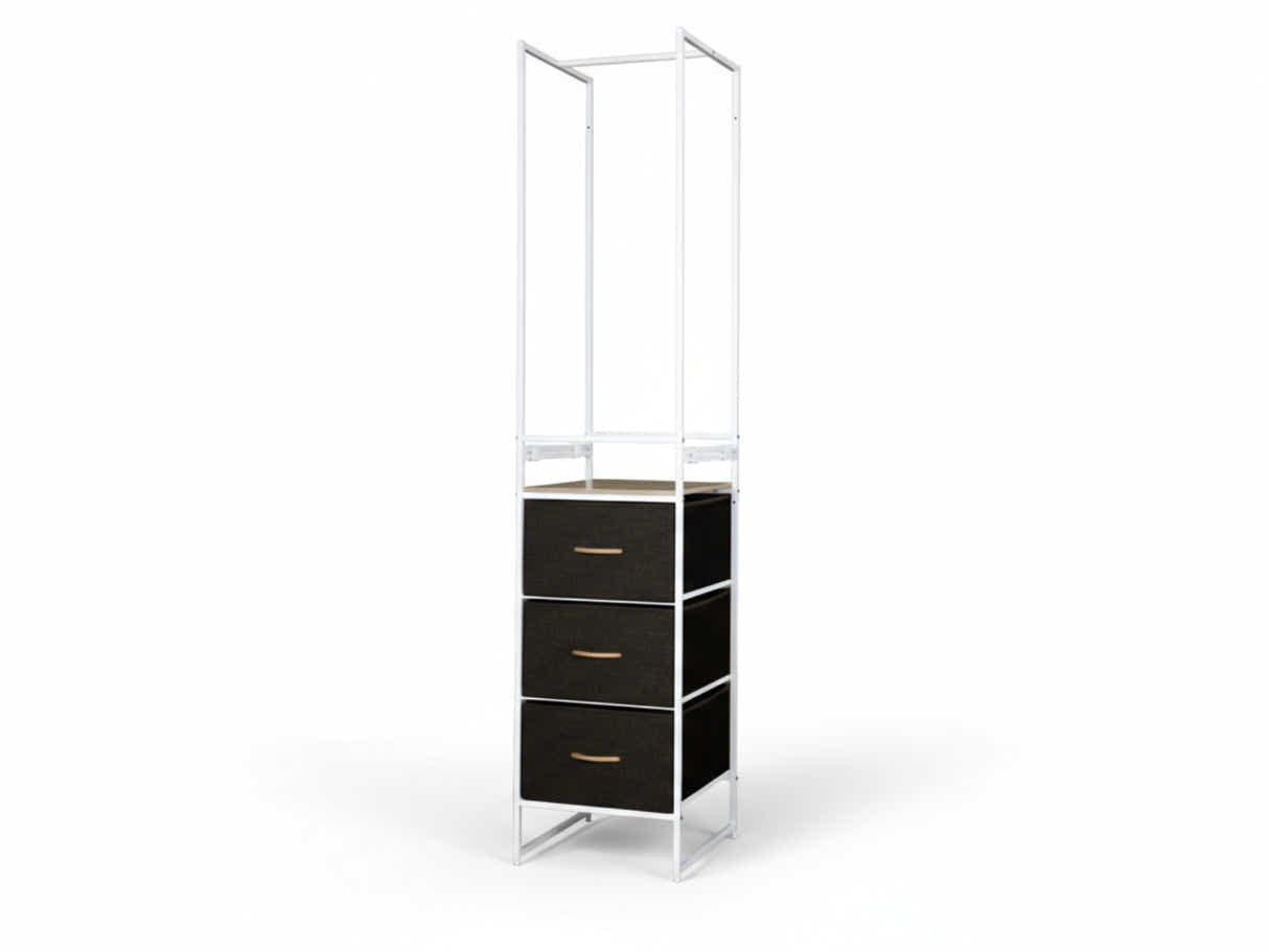 Delani Open Wardrobe with 3 Drawers