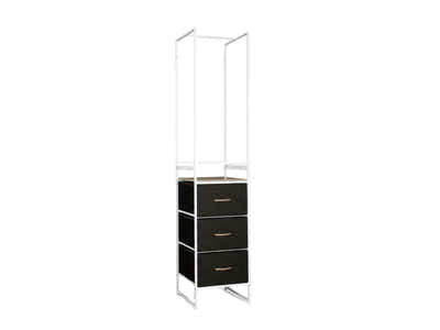 Delani Open Wardrobe with 3 Drawers