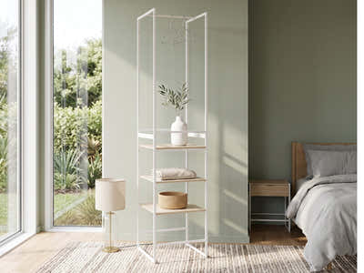 Delani Open Wardrobe with Shelves