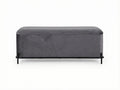 Delani Velvet Ottoman Bench With Storage - Charcoal