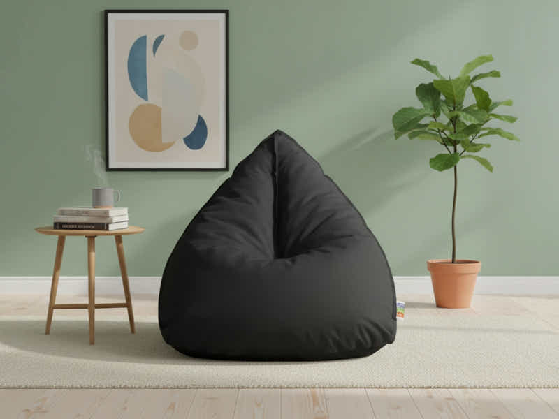 Outdoor Triangle Foam Bag Chair - Black