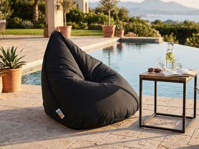 Outdoor Triangle Foam Bag Chair - Black