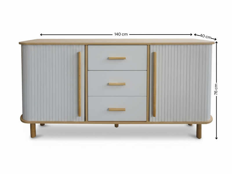 Marama Tambour Buffet Table - 140 cm