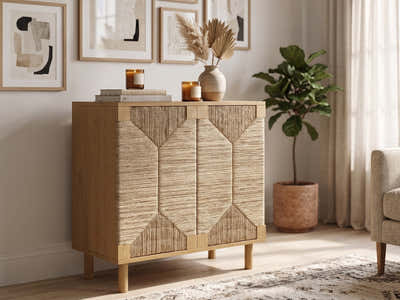 Natus Braided 2-Door Cabinet - 80 cm