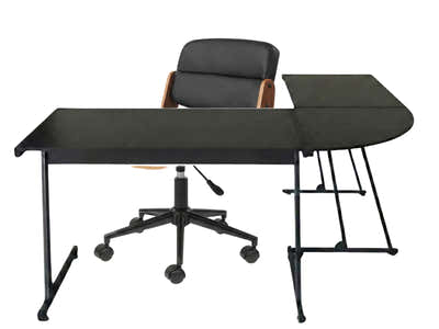 Corner Desk & Rocket Wooden Executive Office Chair