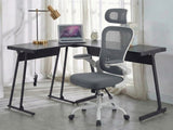 Corner Desk & Molina Mesh Task Chair White+Grey