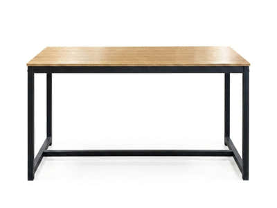 Wooden Dining Table with Metal Legs - 160 cm