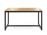 Wooden Dining Table with Metal Legs - 160 cm