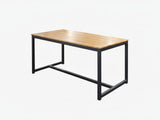 Wooden Dining Table with Metal Legs - 160 cm