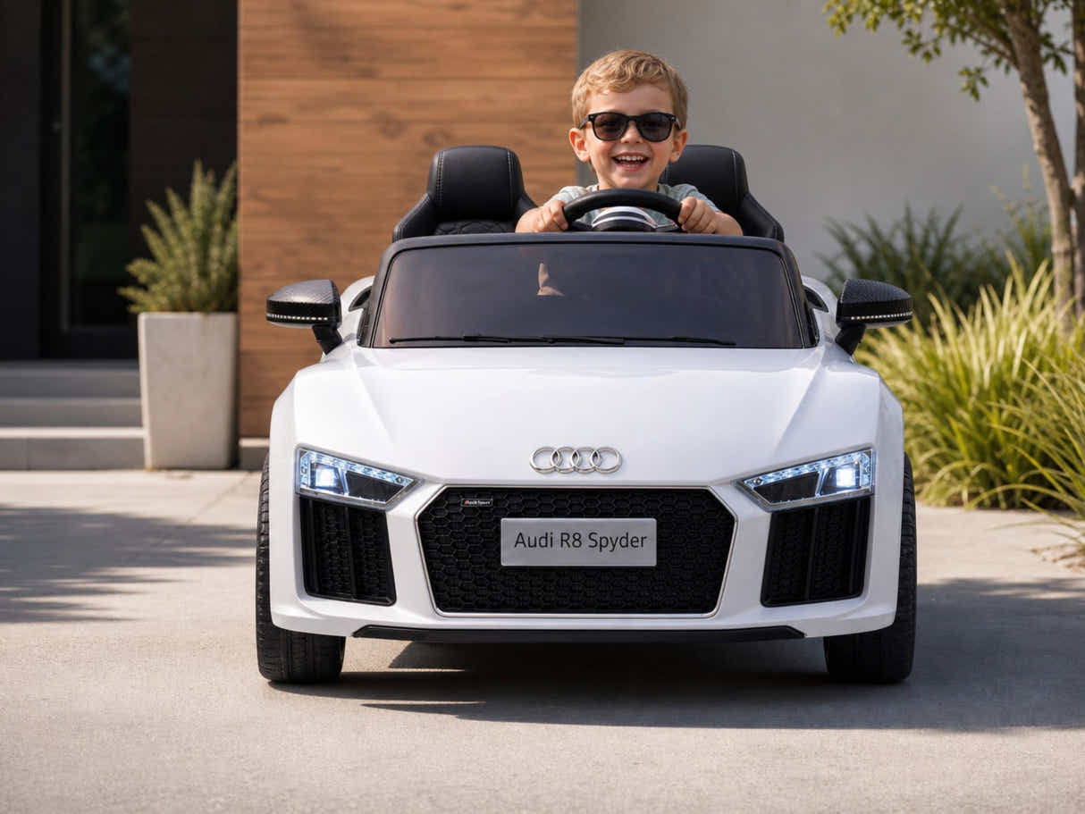 Kids Ride On Car Licenced Audi R8 - White