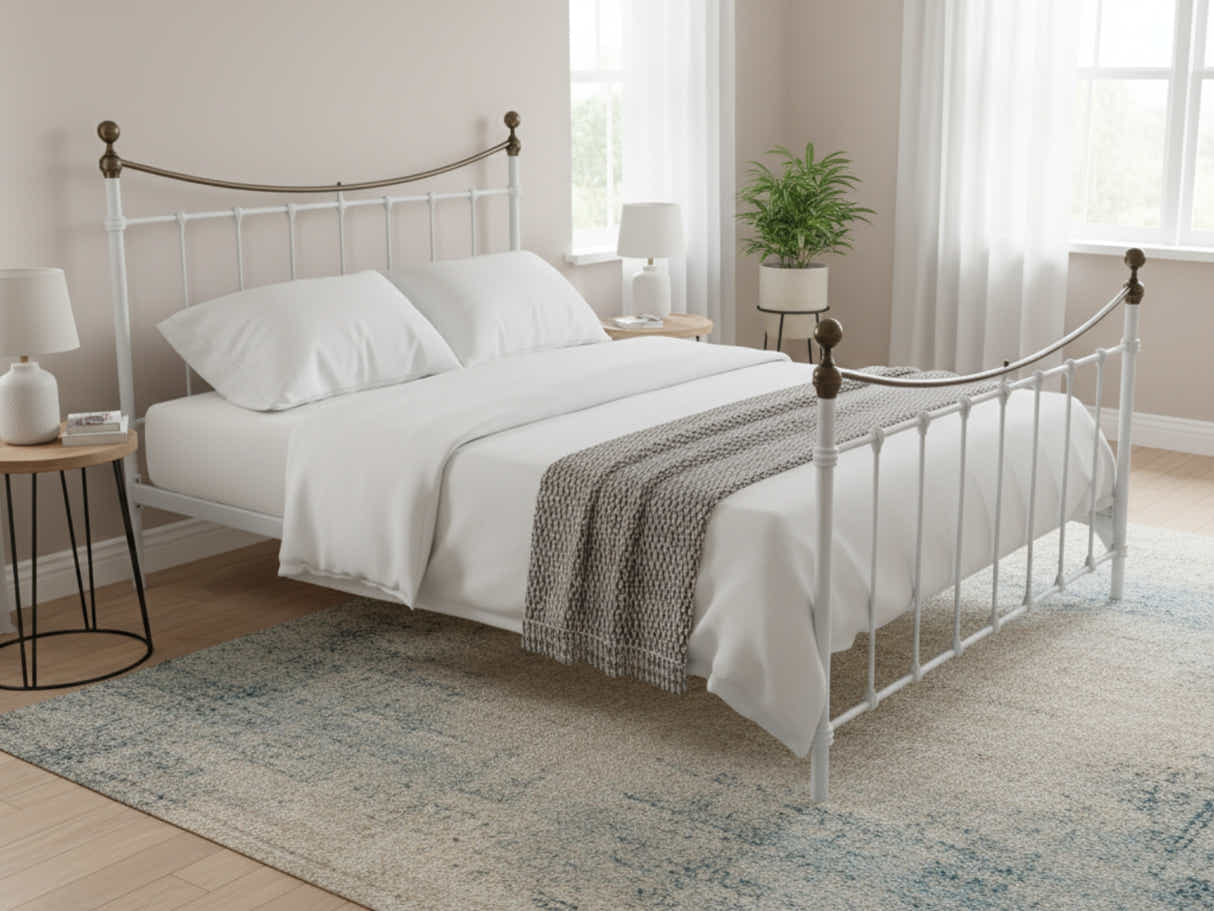 Victorian High Metal Bed Frame – King
