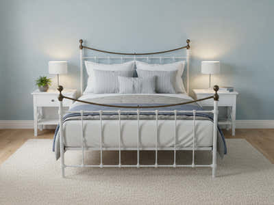 Victorian High Metal Bed Frame – King