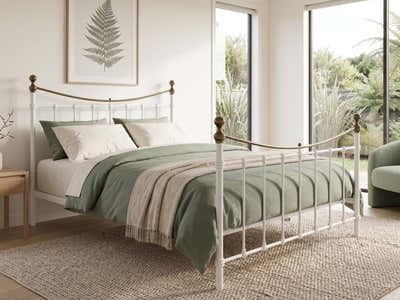 Victorian High Metal Bed Frame – King