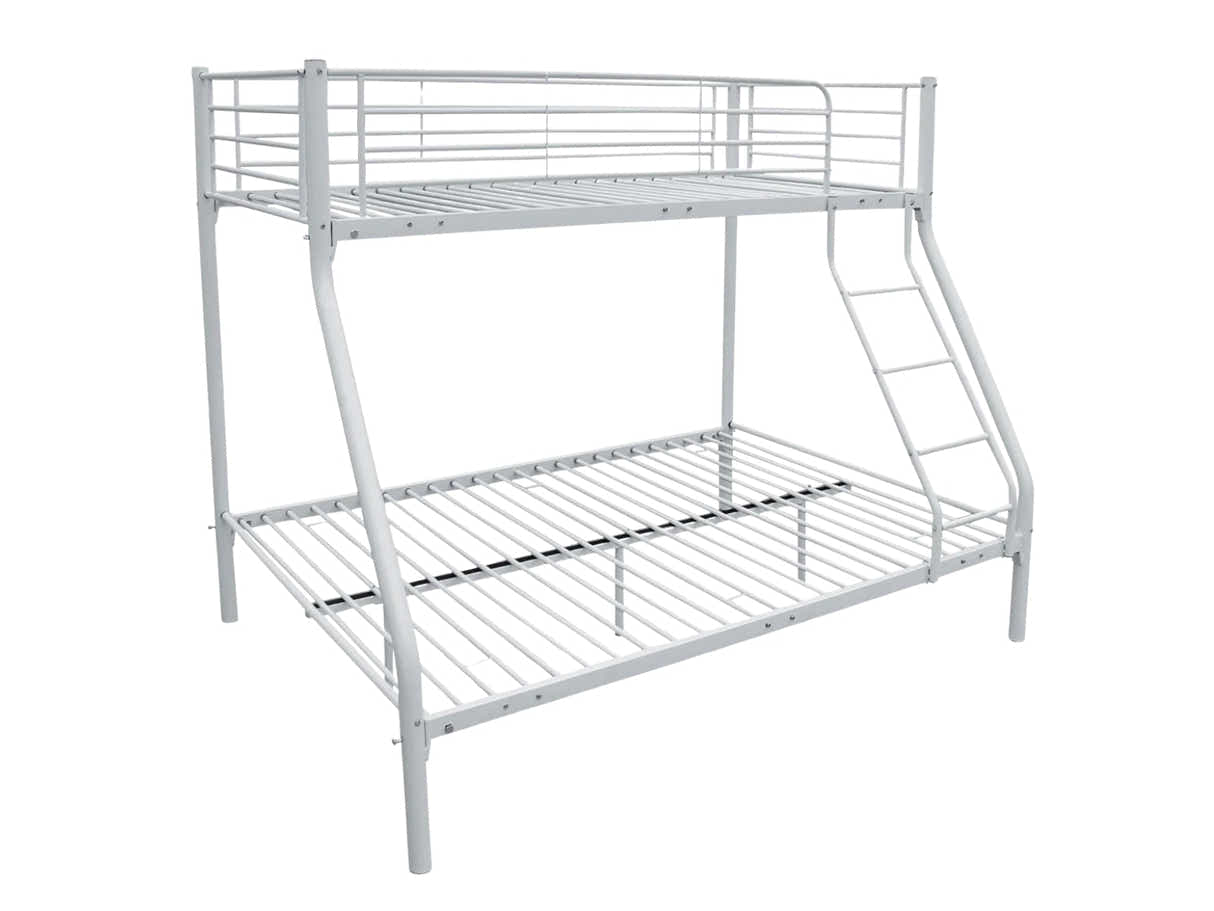 DS Metal Triple Bunk Bed - White