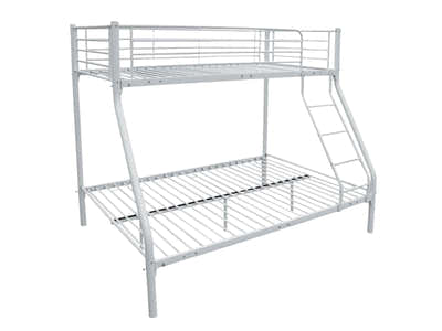 DS Metal Triple Bunk Bed - White