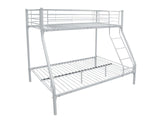 DS Metal Triple Bunk Bed - White