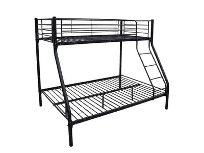 DS Metal Triple Bunk Bed - Black