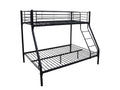 DS Metal Triple Bunk Bed - Black