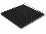 Pyramid Acoustic Foam Panels 50 × 50cm – 12 Pack