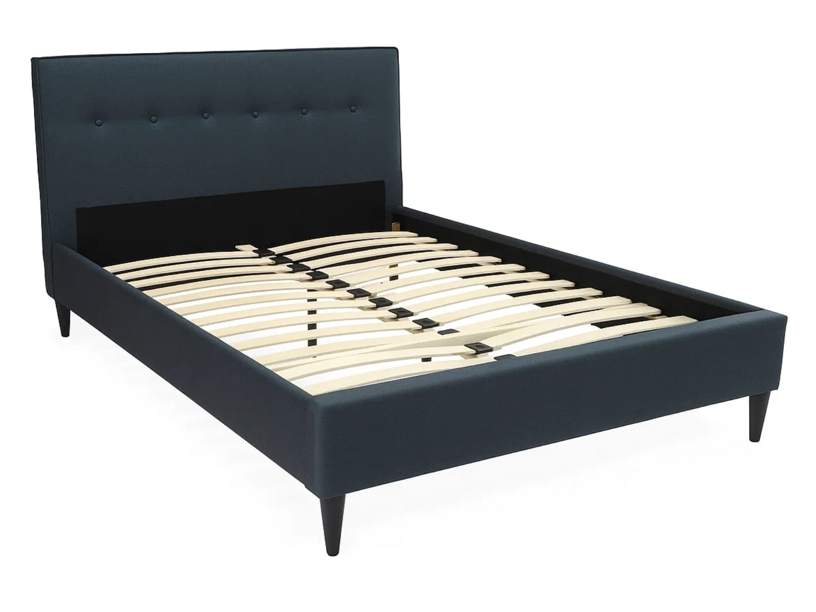 Novo Double Bed Frame | Grey Fabric Upholstery | TSB Living NZ