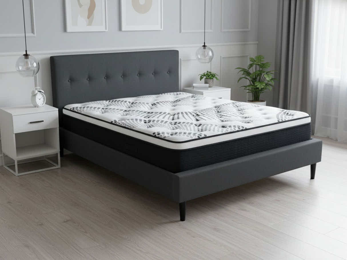 Novo Bed Frame & Euro Top Mattress J32 - Double