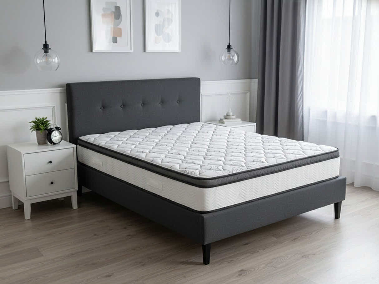 Novo Bed Frame & Euro Top Memory Foam Mattress GEL30 - Double