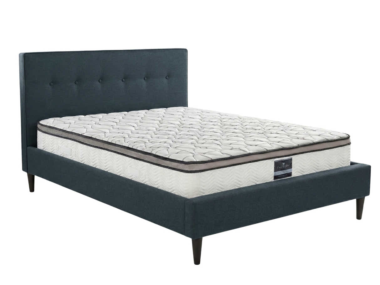 Novo Bed Frame & Euro Top Memory Foam Mattress GEL30 - Double