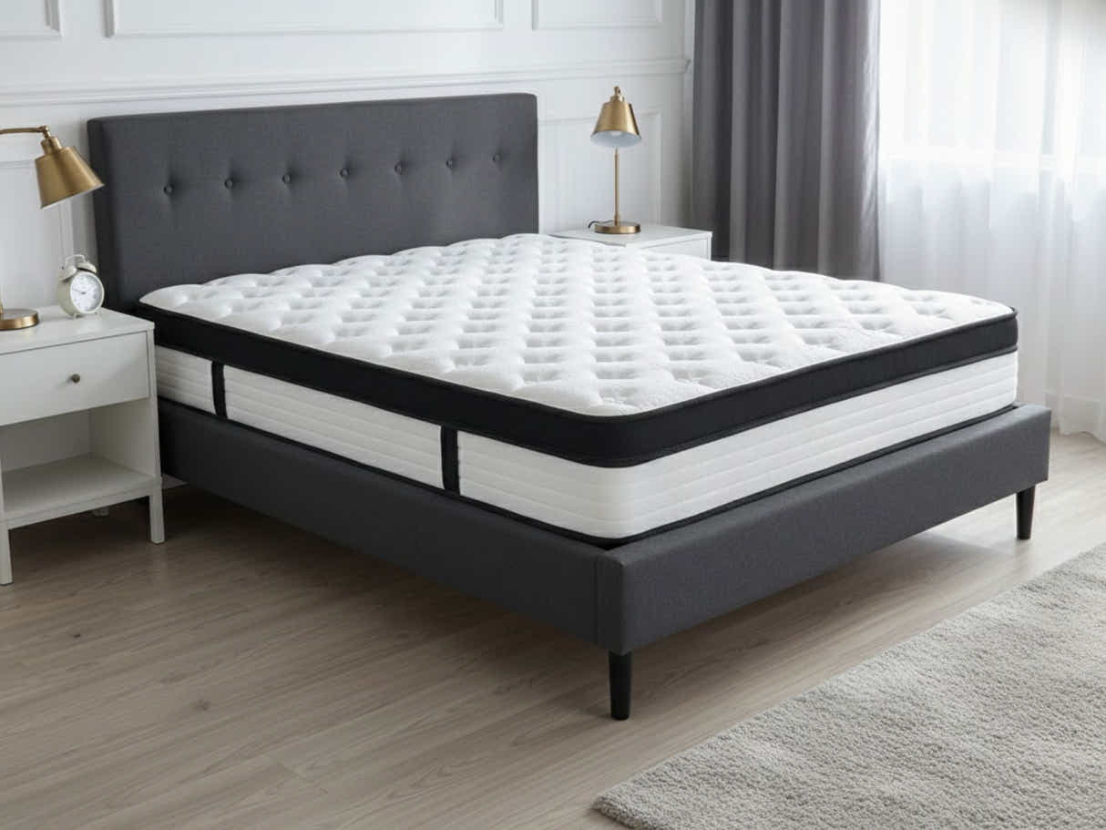Novo Bed Frame & Euro Top Mattress G31 - Queen