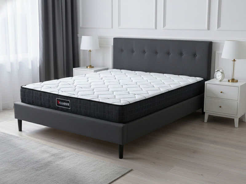 Novo Bed Frame & Xclusive Pocket Spring Mattress X20 - Queen (Combo)