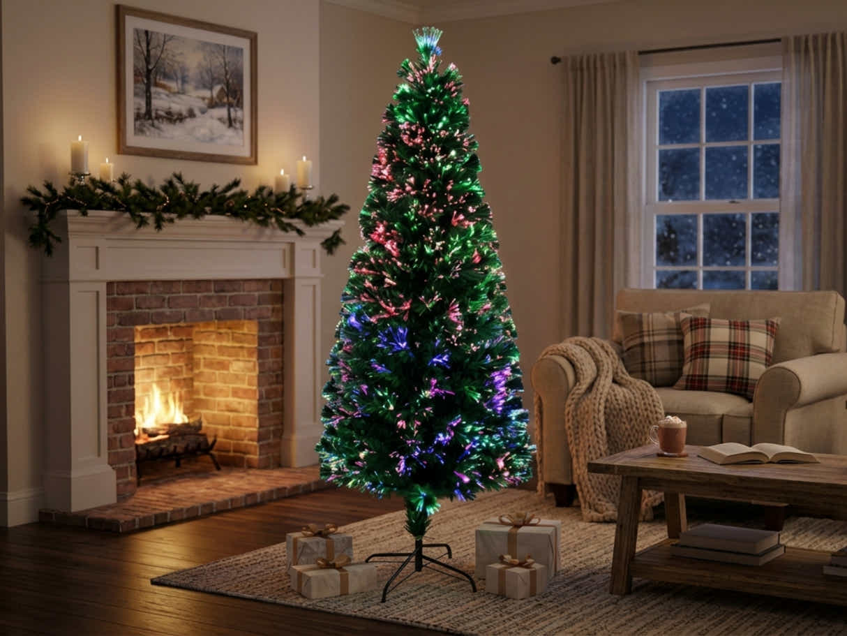Optic Fibre Christmas Tree - 7Ft/210 cm