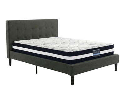 Soni Linen Bed Frame & Euro Top Mattress L30 - Double
