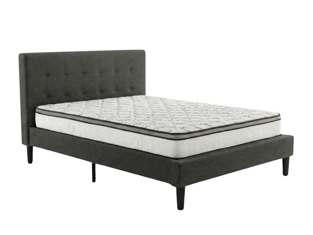 Soni Linen Bed Frame & Euro Top Memory Foam Mattress GEL30 - Double