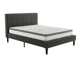 Soni Linen Bed Frame & Euro Top Memory Foam Mattress GEL30 - Double