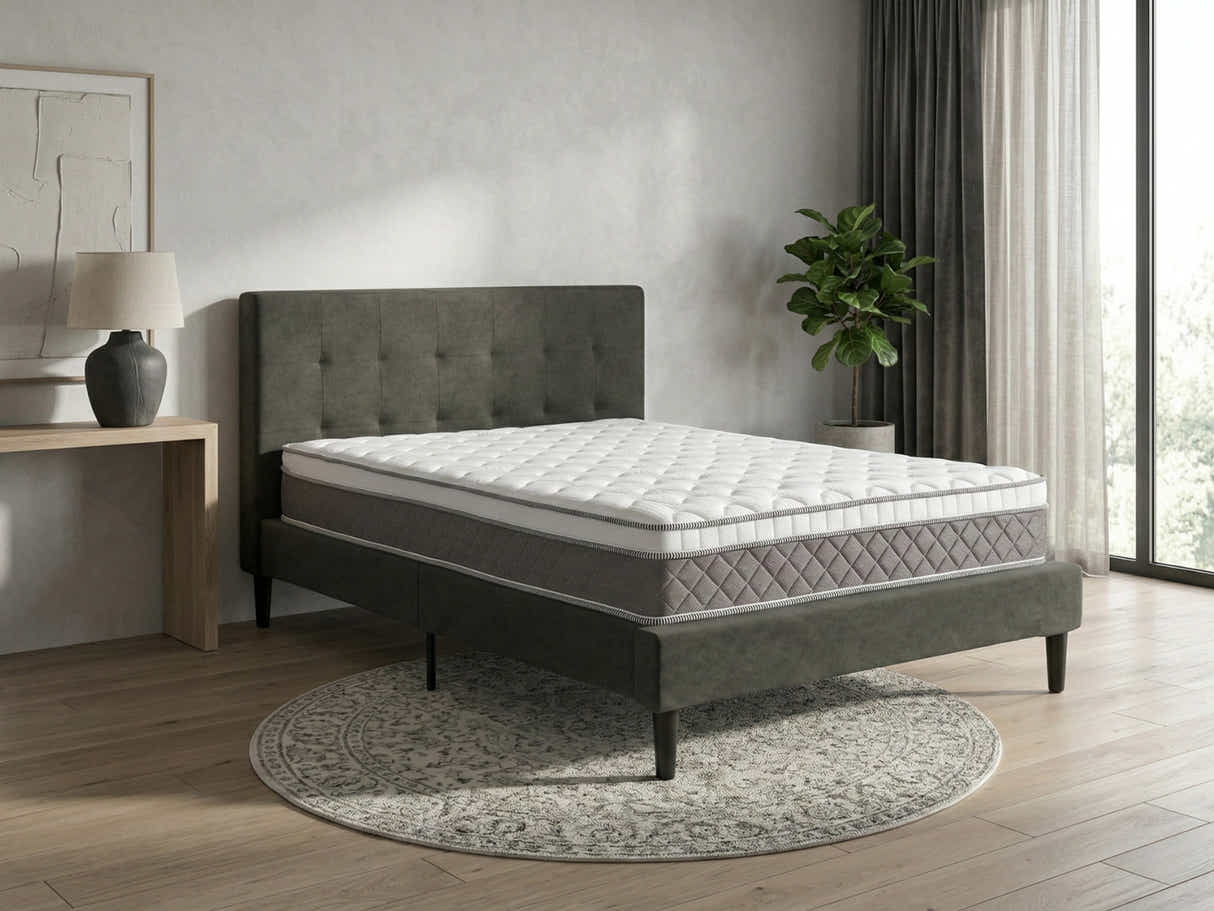 Soni Linen Bed Frame & MEM23 Mattress - Double