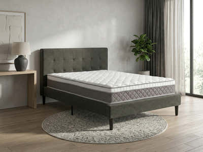 Soni Linen Bed Frame & MEM23 Mattress - Double