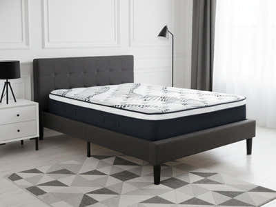 Soni Linen Bed Frame & Euro Top Mattress J32 - Double