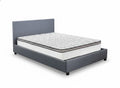 Bass Storage Bed Frame Grey & Euro Top Memory Foam Mattress GEL30 - Double