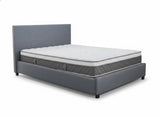 Bass Storage Bed Frame Grey & MEM23 Mattress - Double (Combo)