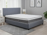 Bass Storage Bed Frame Grey & MEM23 Mattress - Double (Combo)