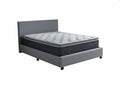 Bass Storage Bed Frame Grey & Euro Top Mattress B34 - Double