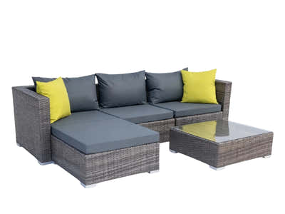 Vicenza 5-Piece Outdoor Corner Set - Grey