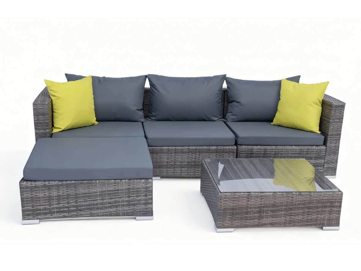 Vicenza 5-Piece Outdoor Corner Set - Grey