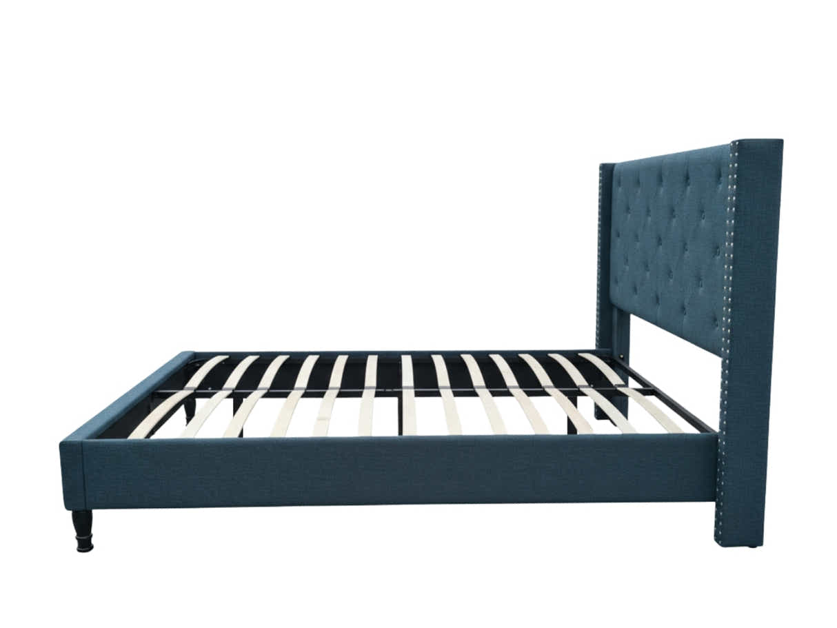 New Lisbeth Bed Frame Blue - Queen