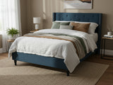 New Lisbeth Bed Frame Blue - Queen