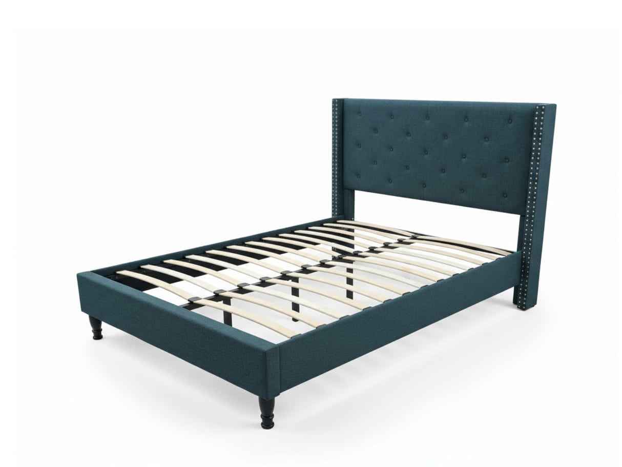 New Lisbeth Bed Frame Blue - Queen