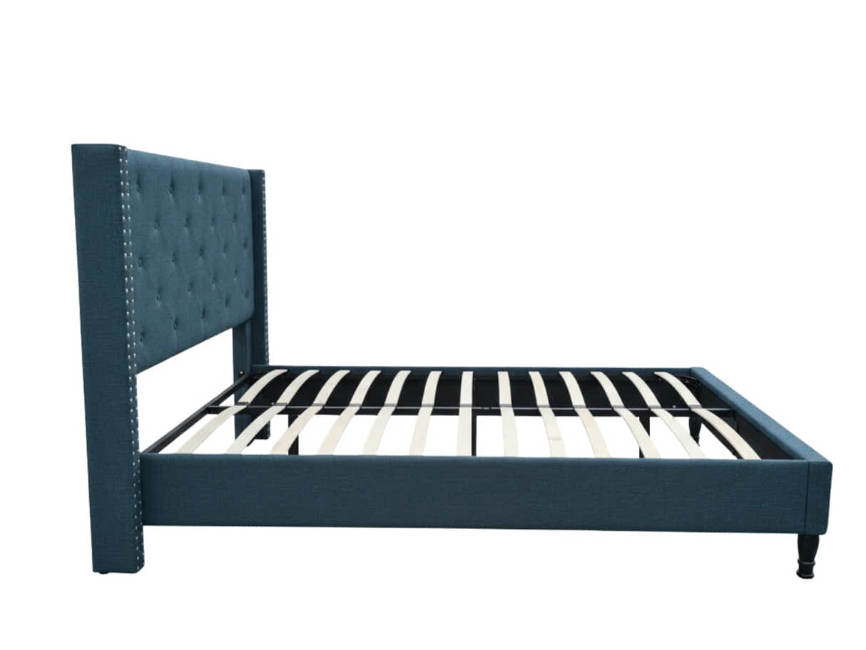New Lisbeth Bed Frame Blue - Queen