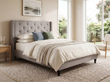 New Lisbeth Bed Frame Grey - Queen