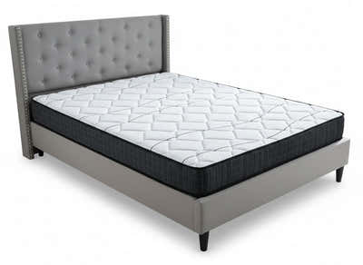 New Lisbeth Bed Frame Grey & X20 Mattress - Queen